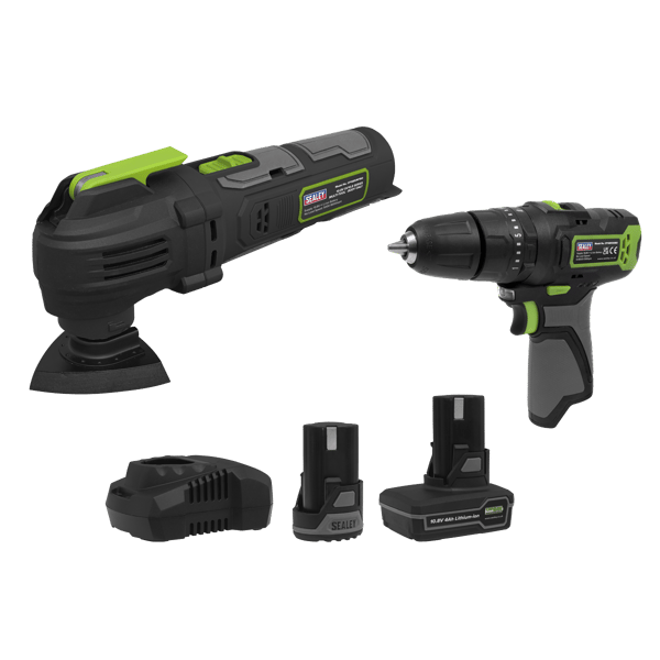 2 x SV10.8 Series Cordless Power Tool Kit 10.8V - 2 Batteries