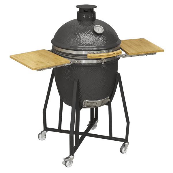 Deluxe 22"(56cm) Ceramic Kamado Style BBQ with Wheeled Stand