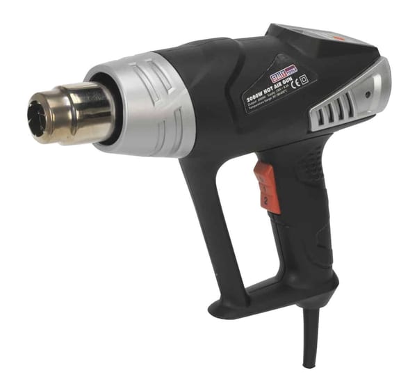 Deluxe 2000W Hot Air Gun Kit with LED Display, temperature range 80-600°C