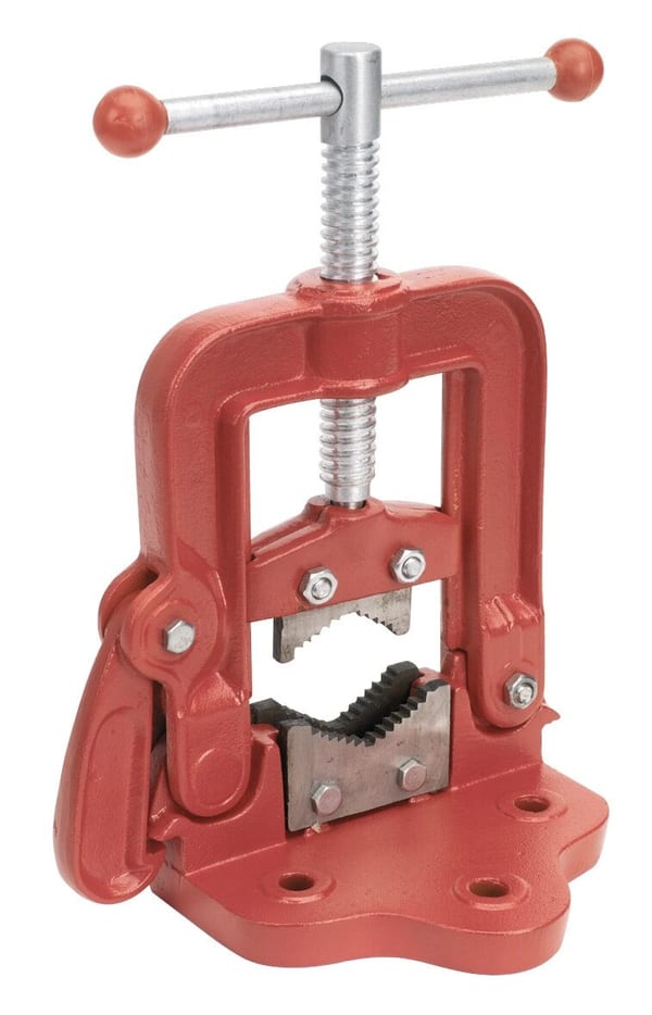 85mm bench pipe vice for secure clamping during construction and craft tasks
