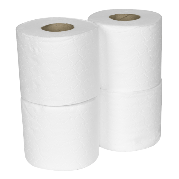 Plain White Toilet Roll - Pack of 4 x 10 (40 Rolls)
