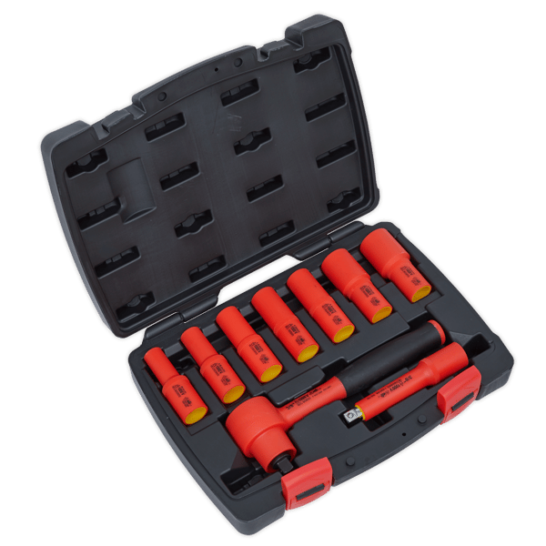 Insulated Socket Set 3/8"Sq Drive 9pc - VDE Approved