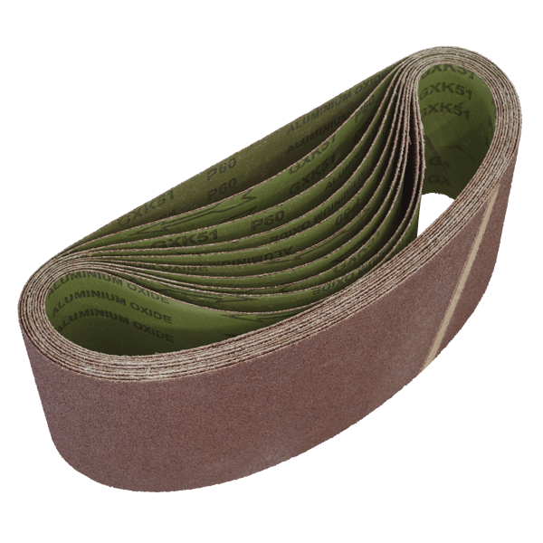 100 x 610mm Sanding Belt 60Grit - Pack of 10