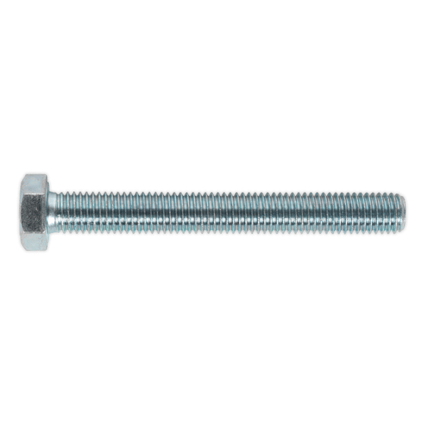 8.8 Zinc Plated HT Setscrew M12 x 100mm, DIN 933 - Pack of 10
