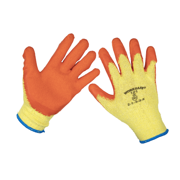 Super Grip Knitted Gloves with Latex Palm, X-Large - Pack of 6 Pairs