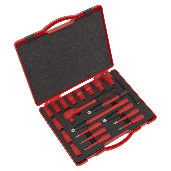 Insulated Socket Set 1/2"Sq Drive 20pc - VDE Approved