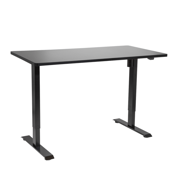 Single Motor Ultra-Quiet Adjustable-Height Electric Sit/Stand Desk - Black Desktop