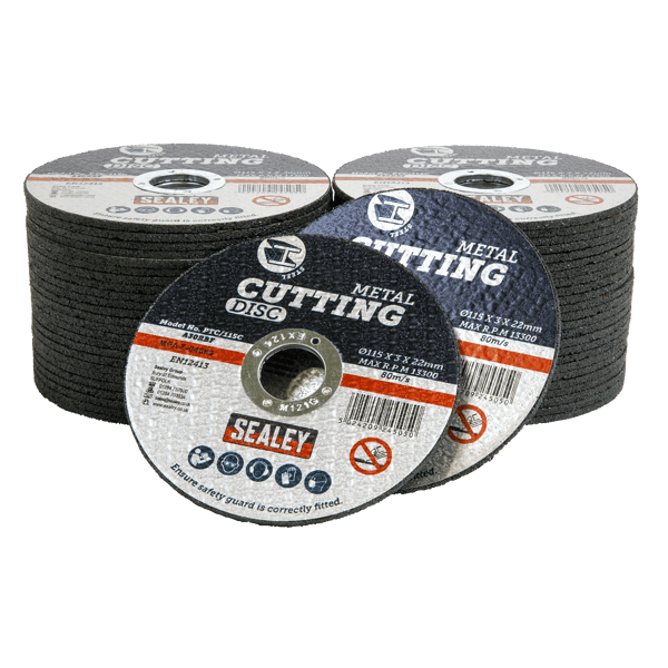 115 x 3mm Cutting Disc 22mm Bore - Pack of 50