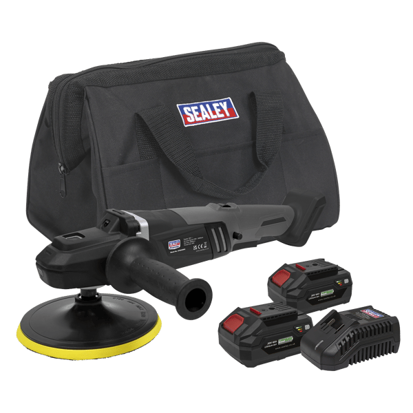 SV20 Series 180mm Brushless Cordless Rotary Polisher 20V 4Ah - 2 Batteries