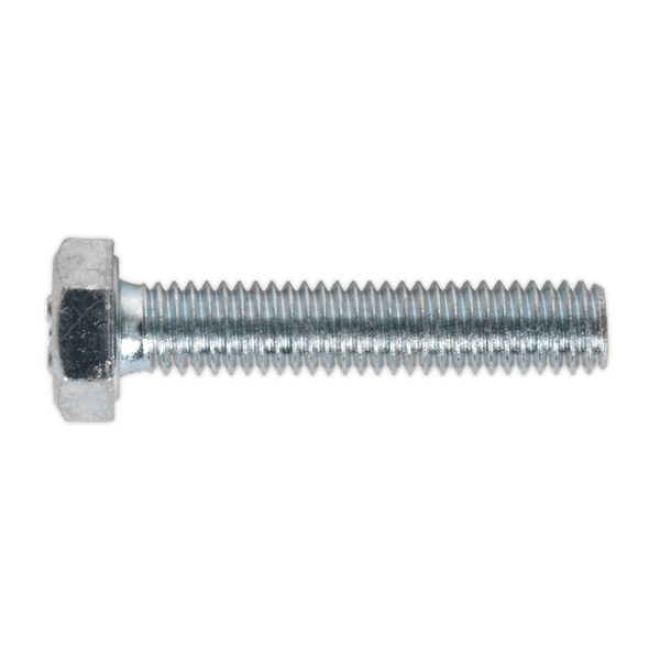 8.8 Zinc Plated HT Setscrew M6 x 30mm, DIN 933 - Pack of 50