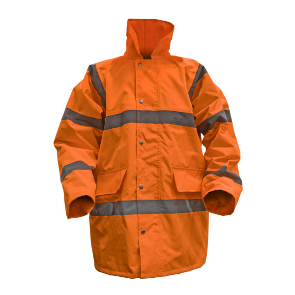 Hi-Vis Orange Jacket with Quilted Lining - Large