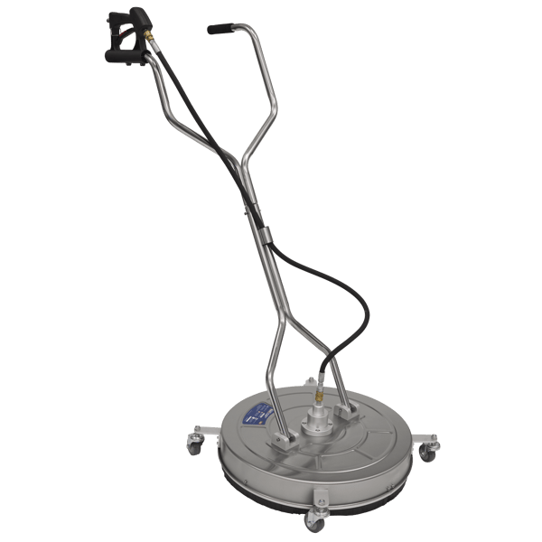 24" Surface Cleaner with Dual Handle & Rotating Spray Bar - Stainless Steel