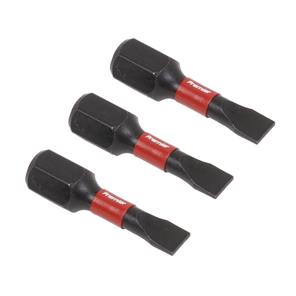 Slotted Impact Power Tool Bits 4.5 x 25mm 3pc