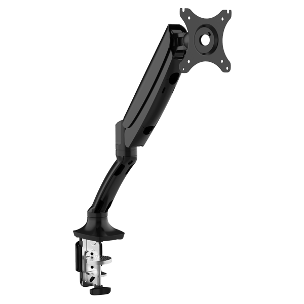 Adjustable Single Monitor Arm with 360 deg Rotation - Black