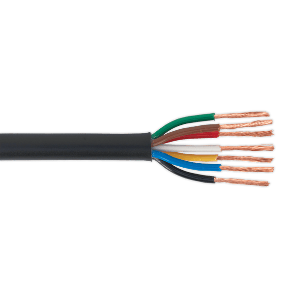 30m Thin Wall Automotive Cable 7 x 0.75mm 24/0.20mm - Black