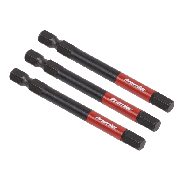 Hex Impact Power Tool Bits 6 x 75mm 3pc