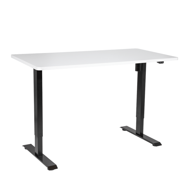 Single Motor Ultra-Quiet Adjustable-Height Electric Sit/Stand Desk - White Desktop
