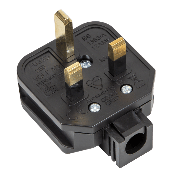 13A Heavy-Duty Plug - Black