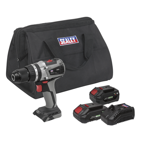 SV20 Series 13mm Brushless Cordless Combi Drill Kit 20V - 2 Batteries