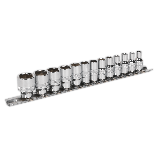 Lock-On(TM) Socket Set 1/4"Sq Drive 13pc