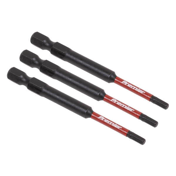 Hex Impact Power Tool Bits 3 x 75mm 3pc