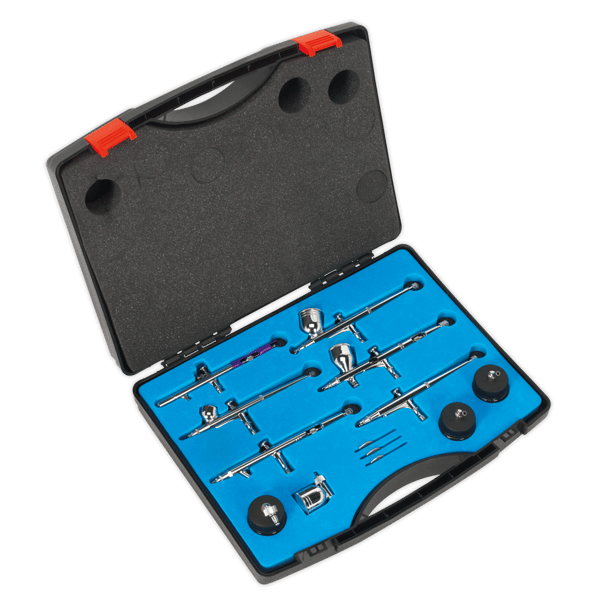 Mini Gravity/Suction Feed Air Brush Kit 10pc