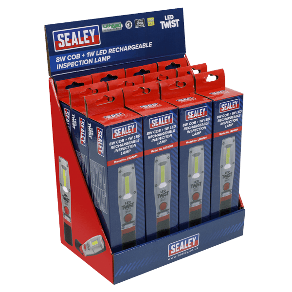 LED Twist(R) Rechargeable Inspection Light 8W - Display Box of 12