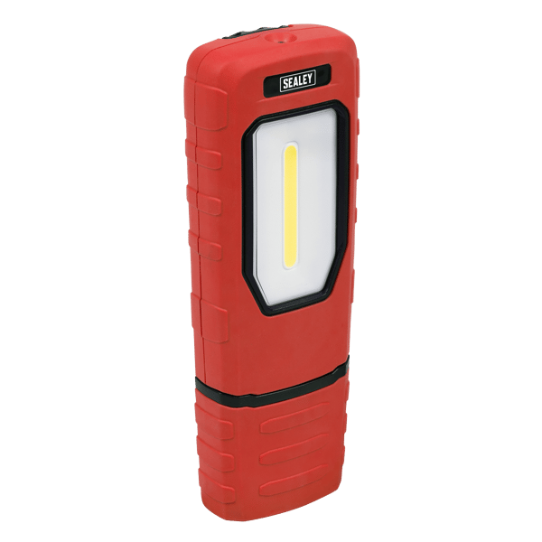 Rechargeable 360 deg Inspection Light 3W COB & 1W SMD LED - Red