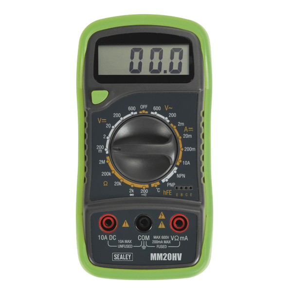 8-Function Digital Multimeter with Thermocouple - Hi-Vis Green
