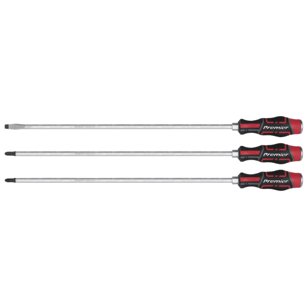 Extra-Long Hammer-Thru Screwdriver Set 450mm 3pc