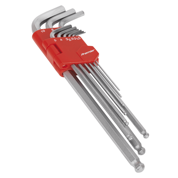 Extra-Long Ball-End Hex Key Set 9pc