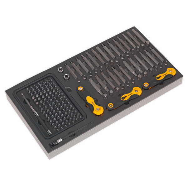 Siegen Specialised Bit Set & Folding Hex Keys with Tool Tray 192pc
