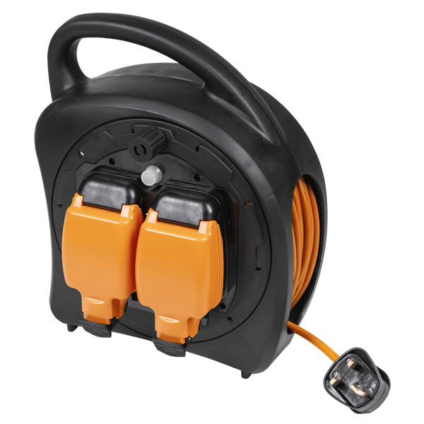 30m Weatherproof Extension Reel with Thermal Trip 2 x 230V