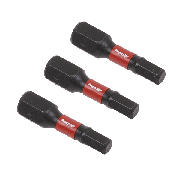 Hex Impact Power Tool Bits 4 x 25mm 3pc