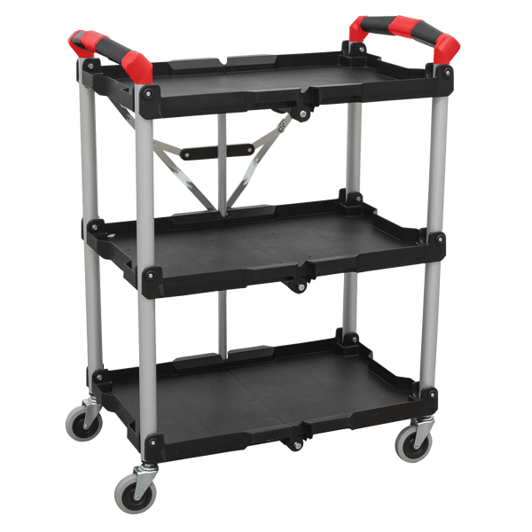 Folding Workshop Trolley 3-Level