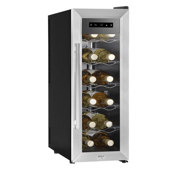 12 Bottle Wine Fridge & Cooler - Stainless Steel