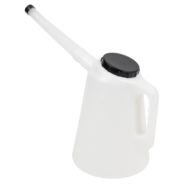 Oil Container with Black Lid & Flexible Spout 3L