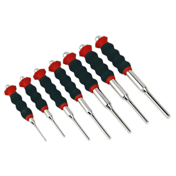 Sheathed Parallel Pin Punch Set 7pc