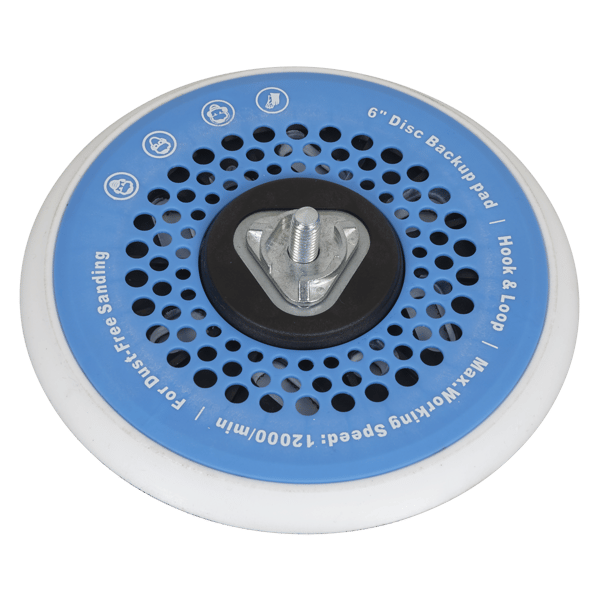 Universal Dust-Free Hook-and-Loop DA Backing Pad 150mm x 5/16"UNF & M8