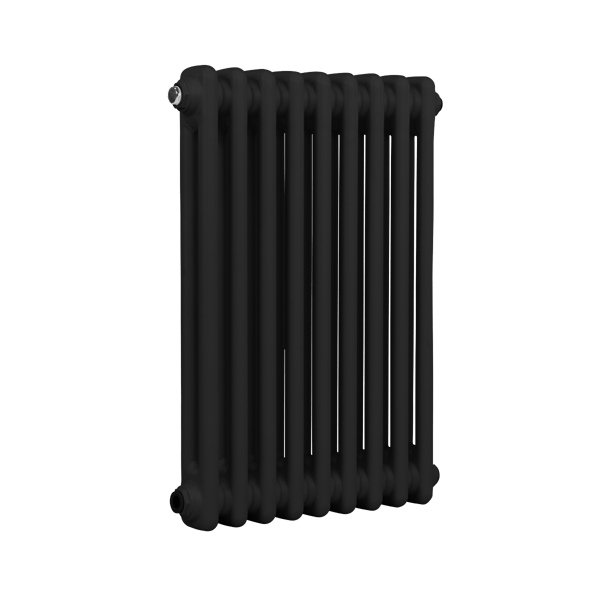 Baridi Horizontal Traditional 2 Column Radiator 600 x 427mm – Black