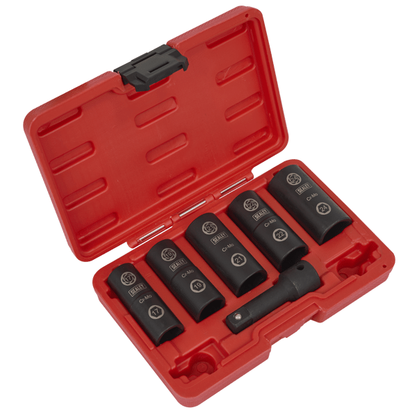 Impact Wheel Nut/Removal Flip Socket Set 1/2"Sq Drive 6pc