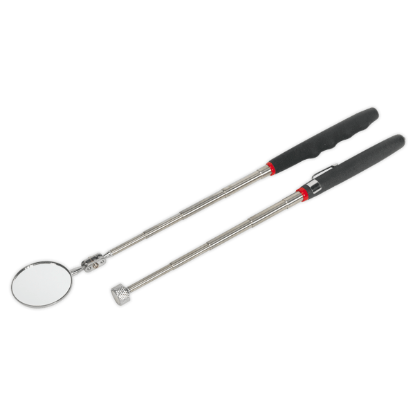 Siegen Telescopic Magnetic Pick-Up Tool & Inspection Mirror Set 2pc