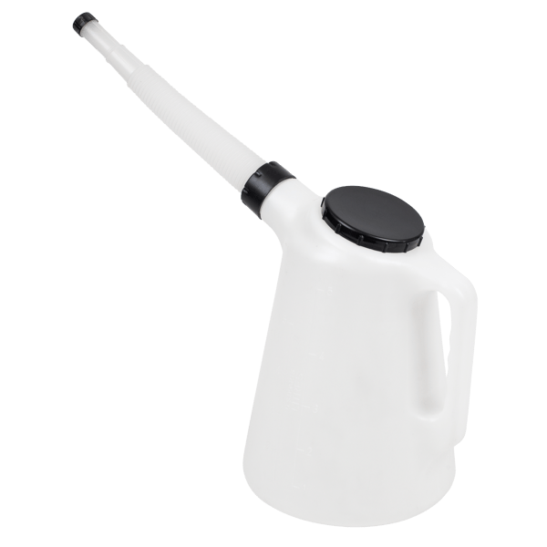 Oil Container with Flexible Spout 5L - Black Lid