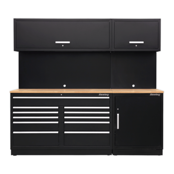 Storage System with Hardwood Worktop 2.33m
