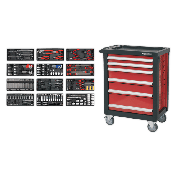 Rollcab 6 Drawer with 298pc Tool Kit