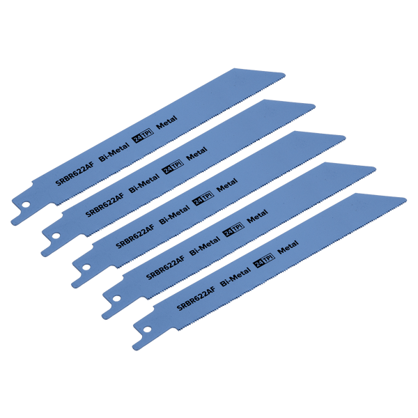 Reciprocating Saw Blade for Metal 150mm 24tpi - Pack of 5