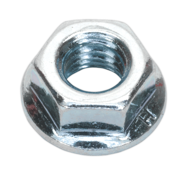 Zinc Plated Serrated Flange Nut M6 - Pack of 100