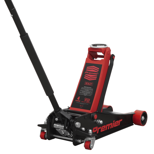 Low Profile Trolley Jack with Rocket Lift 4 Tonne - Red