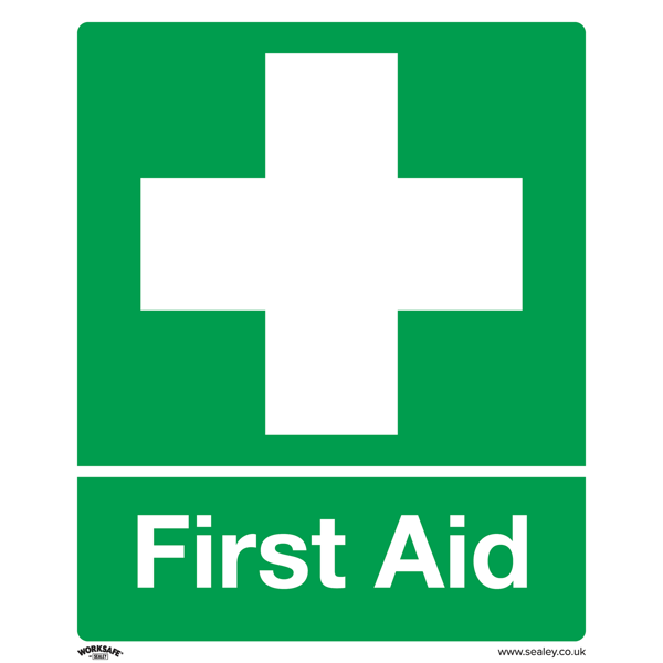 First Aid Safety Sign - Self-Adhesive Vinyl