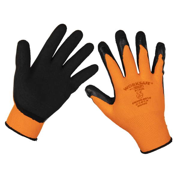Foam Latex Gloves, Large - Pack of 12 Pairs